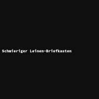 Schmieriger Leinen-Briefkasten